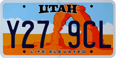 UT license plate Y279CL