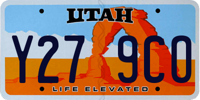 UT license plate Y279CO