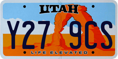 UT license plate Y279CS