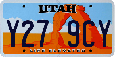 UT license plate Y279CY