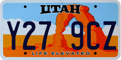 UT license plate Y279CZ