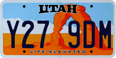 UT license plate Y279DM