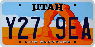 UT license plate Y279EA