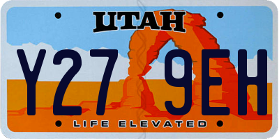 UT license plate Y279EH
