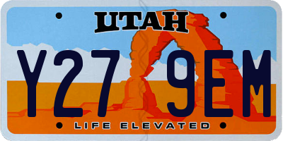 UT license plate Y279EM