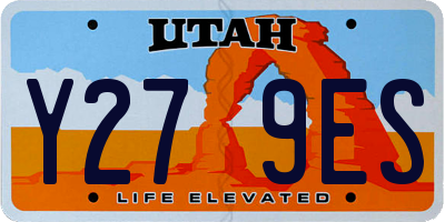 UT license plate Y279ES