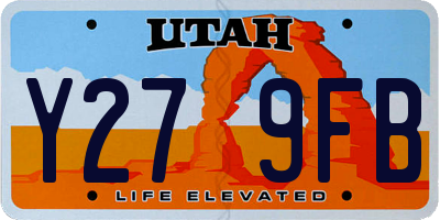 UT license plate Y279FB