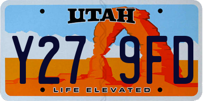 UT license plate Y279FD