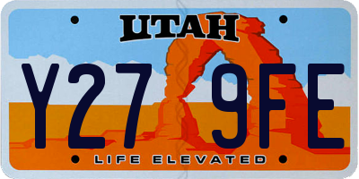 UT license plate Y279FE
