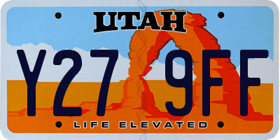 UT license plate Y279FF