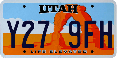 UT license plate Y279FH