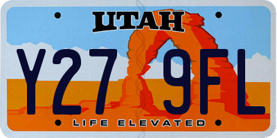 UT license plate Y279FL