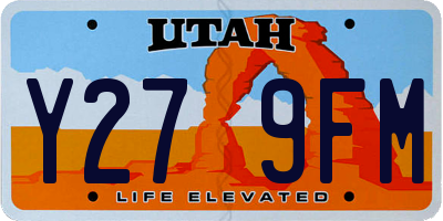 UT license plate Y279FM