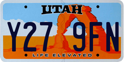 UT license plate Y279FN