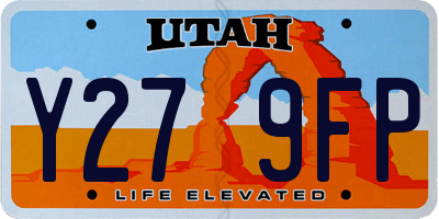 UT license plate Y279FP
