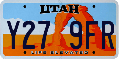 UT license plate Y279FR