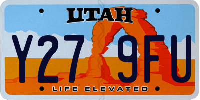 UT license plate Y279FU
