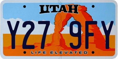 UT license plate Y279FY