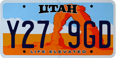 UT license plate Y279GD