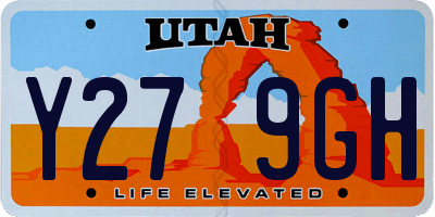 UT license plate Y279GH