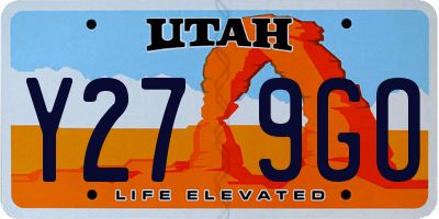 UT license plate Y279GO
