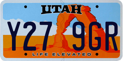 UT license plate Y279GR