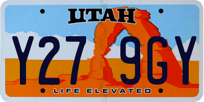 UT license plate Y279GY