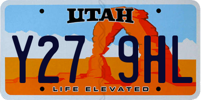 UT license plate Y279HL
