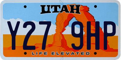 UT license plate Y279HP