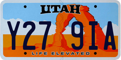 UT license plate Y279IA