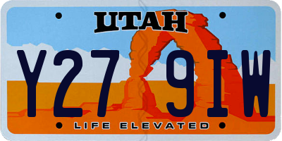 UT license plate Y279IW