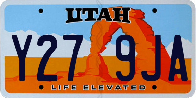 UT license plate Y279JA