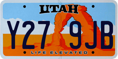 UT license plate Y279JB