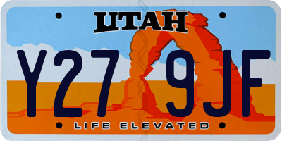 UT license plate Y279JF