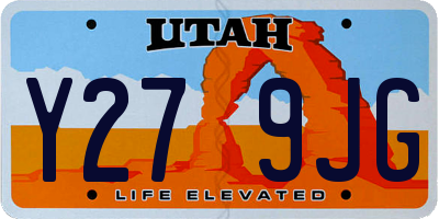 UT license plate Y279JG