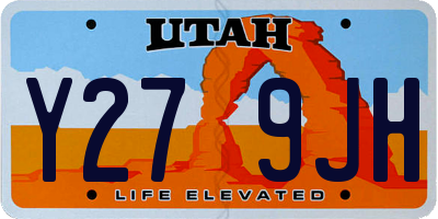 UT license plate Y279JH