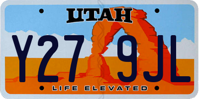 UT license plate Y279JL