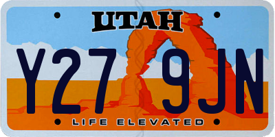 UT license plate Y279JN