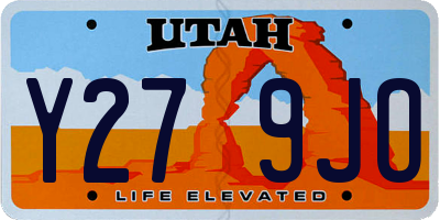 UT license plate Y279JO
