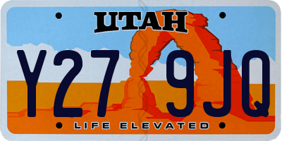 UT license plate Y279JQ