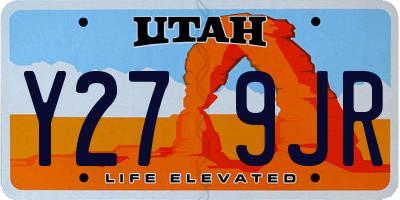 UT license plate Y279JR