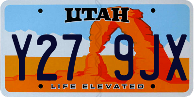 UT license plate Y279JX