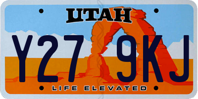 UT license plate Y279KJ