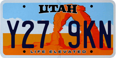 UT license plate Y279KN