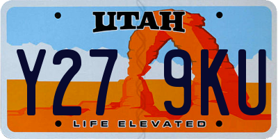 UT license plate Y279KU