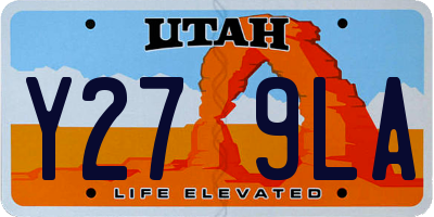 UT license plate Y279LA
