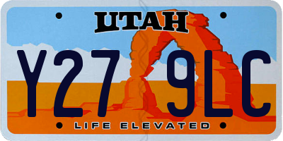 UT license plate Y279LC