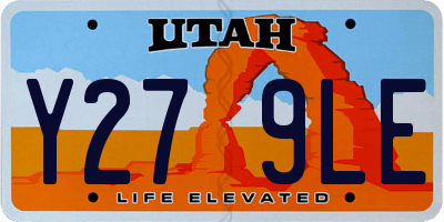 UT license plate Y279LE