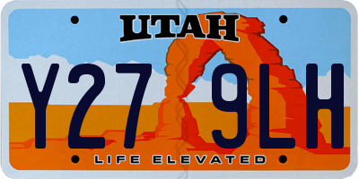 UT license plate Y279LH