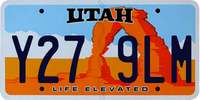 UT license plate Y279LM